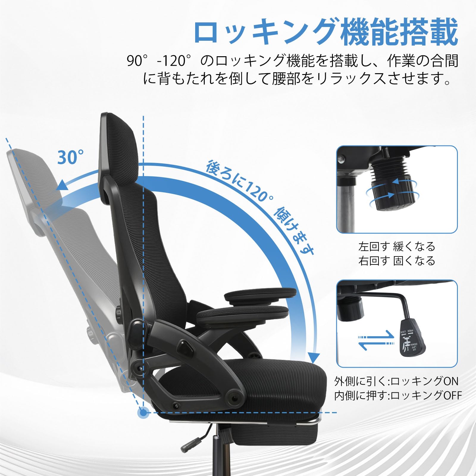 Amazon.co.jp: [Goswave] オフィスチェア 椅子 テレワーク 疲れない